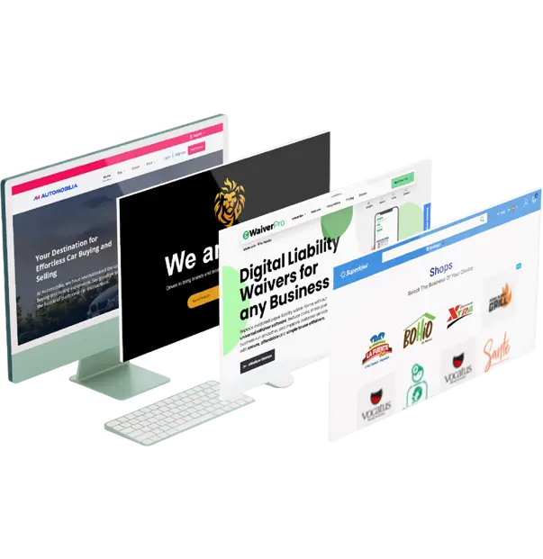 Mockup image for Web page