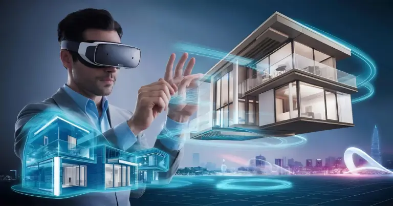 man-virtual-reality-glasses-designs-building-hologram-house